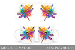 Dragonfly Mug Design. Dragonfly Sublimation Product Image 1