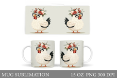 Chicken Mug Design. Funny Chicken Mug Sublimation Product Image 1