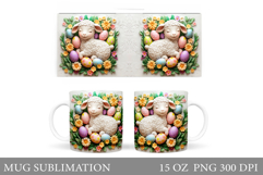 Lamb Easter Mug Sublimation. Easter Lamb Mug Design Product Image 1