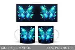 Butterfly Mug Sublimation. Butterfly Mug Design Product Image 1