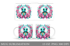 Cute Turtle Mug Design. Sea Turtle Sublimation Product Image 1