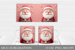 Santa Claus Mug Design. Christmas Mug Sublimation Product Image 1