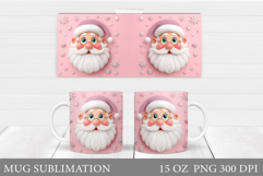 Santa Claus Mug Design. Christmas Mug Sublimation Product Image 1