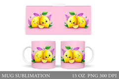 Cute Lemons Mug Design. Cute Lemons Sublimation Product Image 1