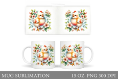 Cute Chick Mug Design. Chick Spring Mug Wrap Sublimation Product Image 1