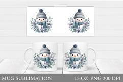 Christmas Snowman Mug Design. Christmas Mug Sublimation Product Image 1