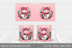 Christmas Snowman Mug Design. Christmas Mug Sublimation Product Image 1