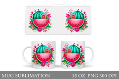 Watermelon Mug Design. Summer Mug Sublimation Product Image 1