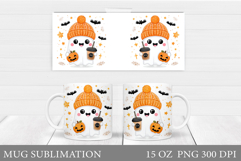 Ghost Mug Design. Cute Halloween Mug Sublimation Product Image 1