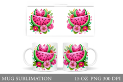 Watermelon Mug Design. Summer Mug Sublimation Product Image 1
