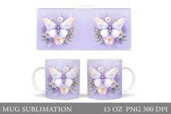 Butterfly Mug Sublimation. Butterfly Mug Design Product Image 1