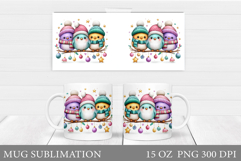 Christmas Bird Mug Design. Christmas Mug Sublimation Product Image 1