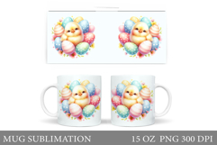 Cute Chick Mug Design. Easter Mug Wrap Sublimation Product Image 1