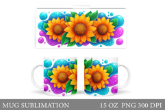 Sunflowers Mug Sublimation. Sunflowers Sublimation Product Image 1