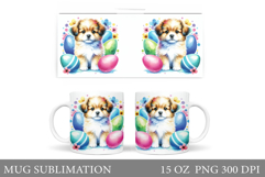 Easter Dog Mug Design. Easter Mug Sublimation Product Image 1