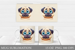 Cute Dog Mug Sublimation. Cute Dog Sublimation Product Image 1