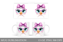 Cute Duck Mug Design. Cute Duck Mug Sublimation Product Image 1