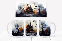 Halloween house mug sublimation design