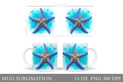 Starfish Mug Design. Starfish Sublimation Product Image 1