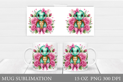 Turtle Mug Sublimation. Sea Turtle Mug Design Product Image 1