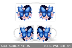 Butterfly Mug Design. Butterfliy Mug Sublimation Product Image 1