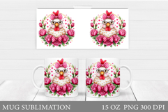 Chicken Mug Design. Funny Chicken Mug Sublimation Product Image 1