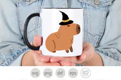 Capybara Witch Svg and Png Clipart for Halloween Product Image 3