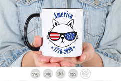 Patriotic Cat in Sunglasses Svg. America 1776 to 2026 Png Product Image 2