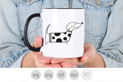Dachshund SVG, Dog in Spotted Sweater Png Product Image 3