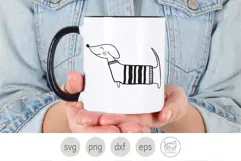 Dachshund SVG, Dog in Striped Sweater Png Product Image 3