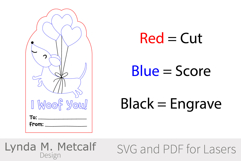 Dachshund Paintable Valentine Card Laser Svg File Product Image 2