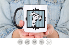 Dalmatian SVG, Framed Dalmatian Png for Sublimation Product Image 2