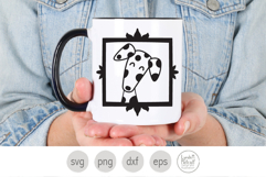 Dalmatian Doodle SVG, Framed Dalmatian Png for Sublimation Product Image 2