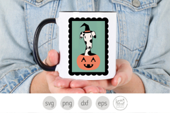 Halloween Dog Svg, Cute Witch Clipart, Dalmation Witch Product Image 3