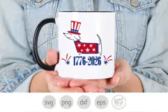 Patriotic Dachshund Svg. Doxie America 250th Birthday Product Image 3