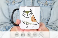 Fall Owls Svg, Cute Woodland Birds Png Product Image 2