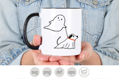 Halloween Ghost and Ghost Dog SVG, Ghost Walking Pet Png Product Image 2