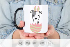 Puppy in Easter Egg Svg. Dog with Bunny Ears Png. Pit Bull Product Image 3