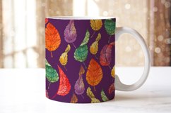 Mugs Autumn Leaves watercolor sublimation 