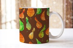 Mugs Autumn Leaves watercolor sublimation 