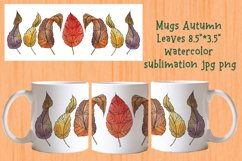 Mugs Autumn Leaves watercolor sublimation