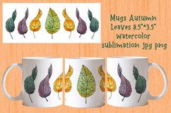 Mugs Autumn Leaves watercolor sublimation