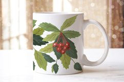 Mugs berries and leaves sublimation