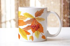 Mugs berries and leaves sublimation