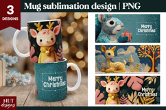 Funny Christmas Mug 15oz Knitted Animal Christmas Mug Wrap Product Image 1