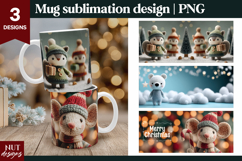 Funny Christmas Mug wrap Crochet Critters Christmas Mug Product Image 1