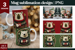Funny Christmas Mug 15oz Christmas Polar Bear Mug Wraps Product Image 1