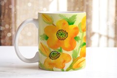 Mugs multicolored poppies sublimation