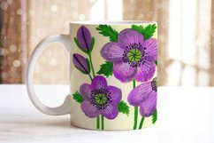 Mugs multicolored poppies sublimation