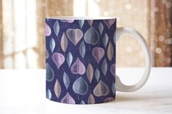 Mugs pattern leaves sublimation